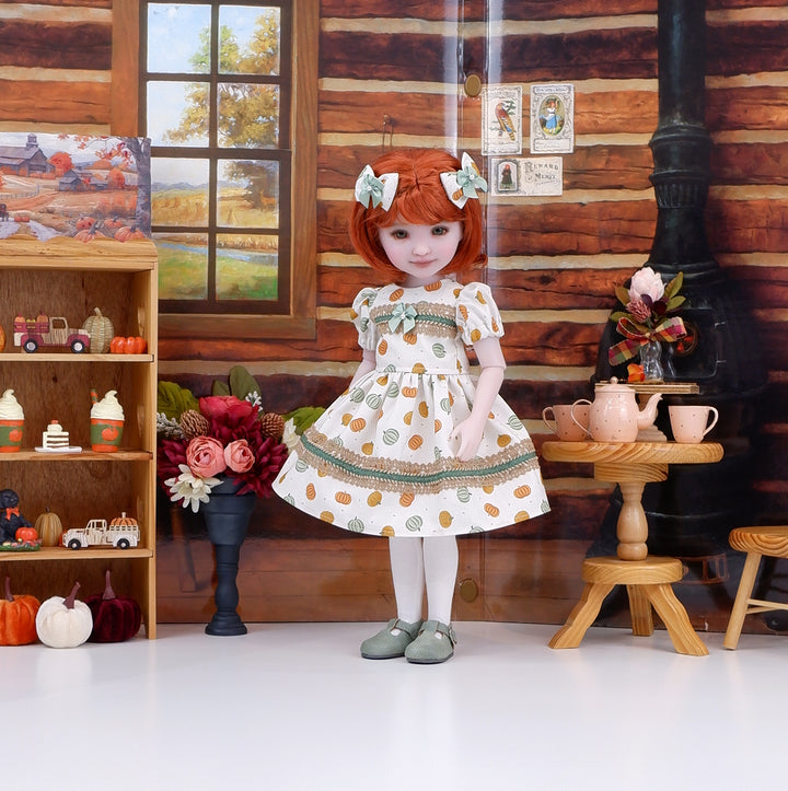 Pretty Little Pumpkin - dress with shoes for Ruby Red Fashion Friends doll