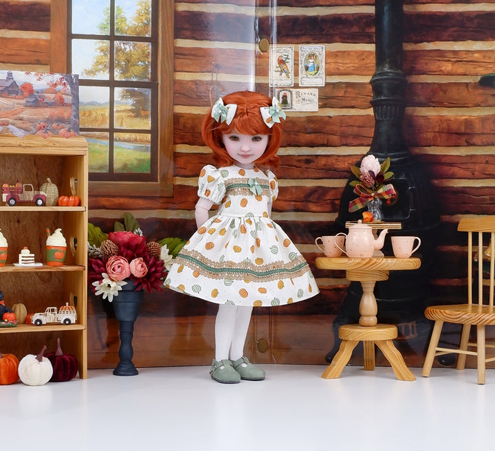 Pretty Little Pumpkin - dress with shoes for Ruby Red Fashion Friends doll