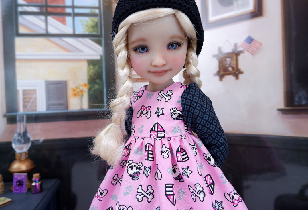 Pretty & Punk - dress ensemble with boots for Ruby Red Fashion Friends doll