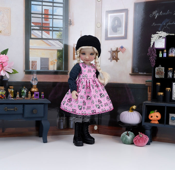 Pretty & Punk - dress ensemble with boots for Ruby Red Fashion Friends doll