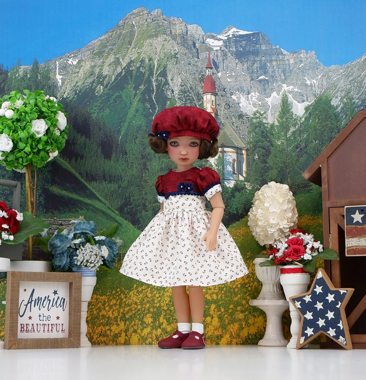 Primitive Americana - dress and shoes for Ruby Red Fashion Friends doll