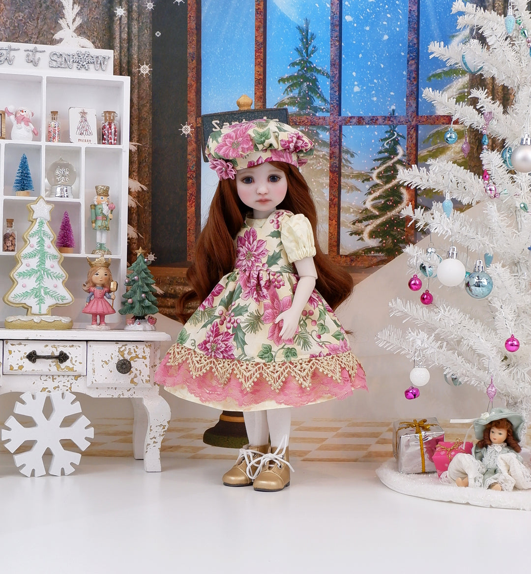 Princettia - dress & pinafore with boots for Ruby Red Fashion Friends doll