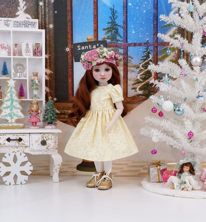 Princettia - dress & pinafore with boots for Ruby Red Fashion Friends doll