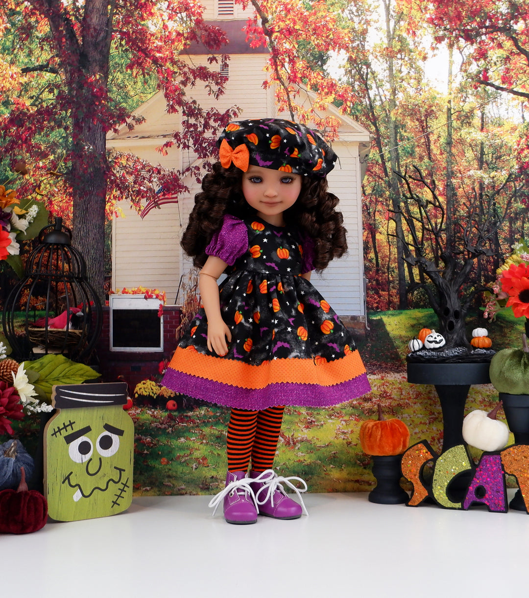 Pumpkin Candies - dress with boots for Ruby Red Fashion Friends doll