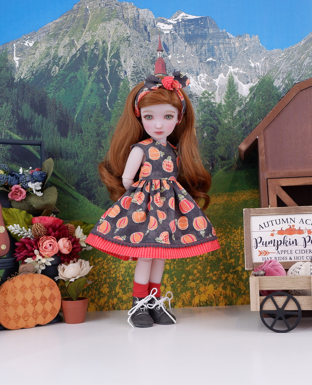 Pumpkin Carnival - dress with boots for Ruby Red Fashion Friends doll