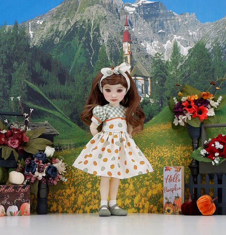 Pumpkin Country - dress and shoes for Ruby Red Fashion Friends doll