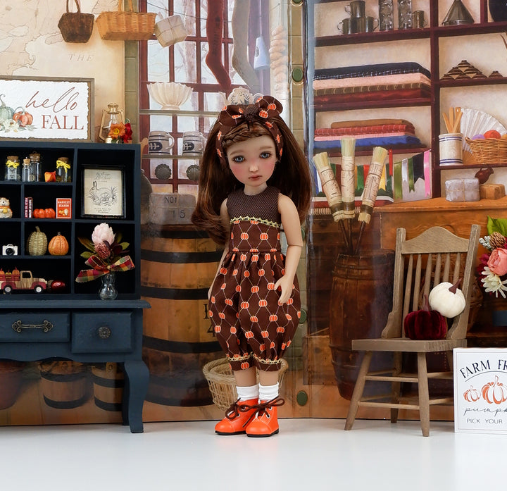 Pumpkin Grove - romper with boots for Ruby Red Fashion Friends doll