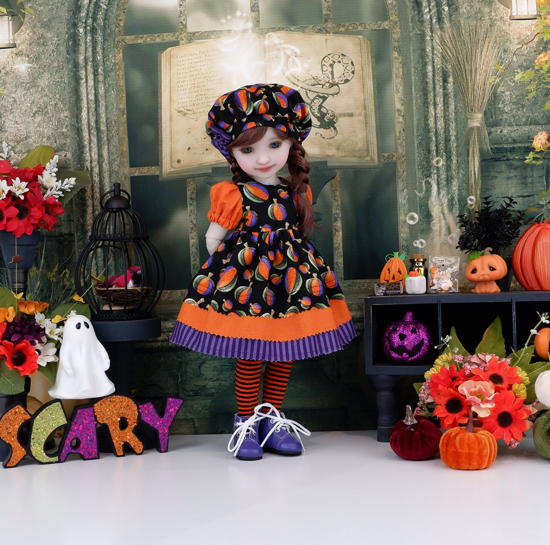 Pumpkin Patchwork - dress with boots for Ruby Red Fashion Friends doll