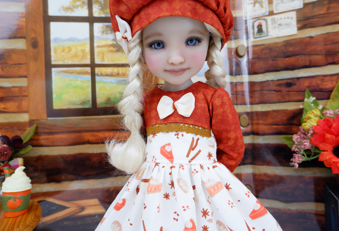 Pumpkin Pie Spice - dress with shoes for Ruby Red Fashion Friends doll