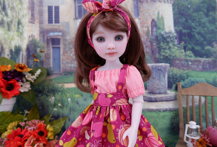 Pumpkin Punch - blouse &amp; jumper with boots for Ruby Red Fashion Friends doll