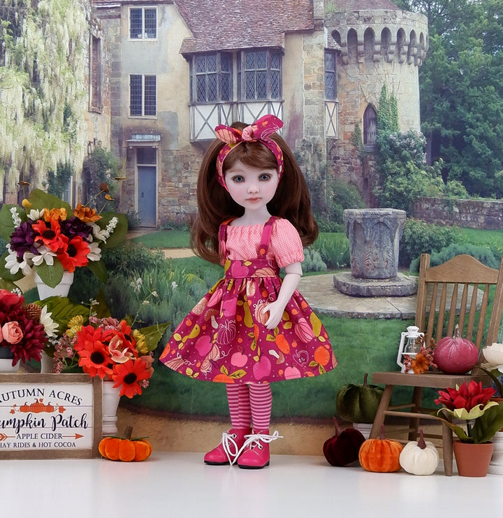 Pumpkin Punch - blouse &amp; jumper with boots for Ruby Red Fashion Friends doll