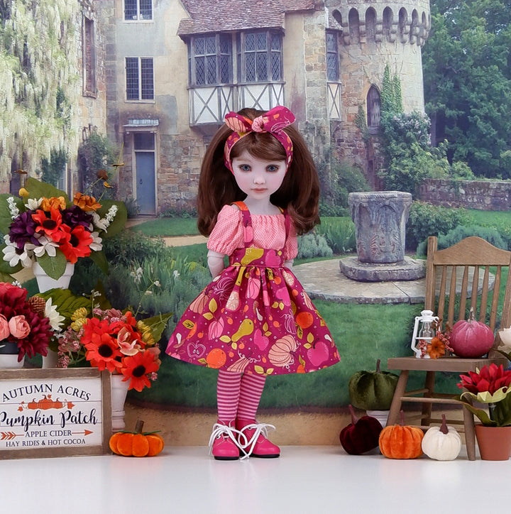 Pumpkin Punch - blouse &amp; jumper with boots for Ruby Red Fashion Friends doll