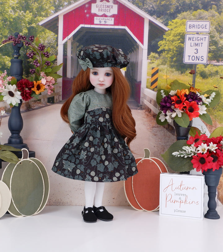 Pumpkin Shadows - dress with shoes for Ruby Red Fashion Friends doll