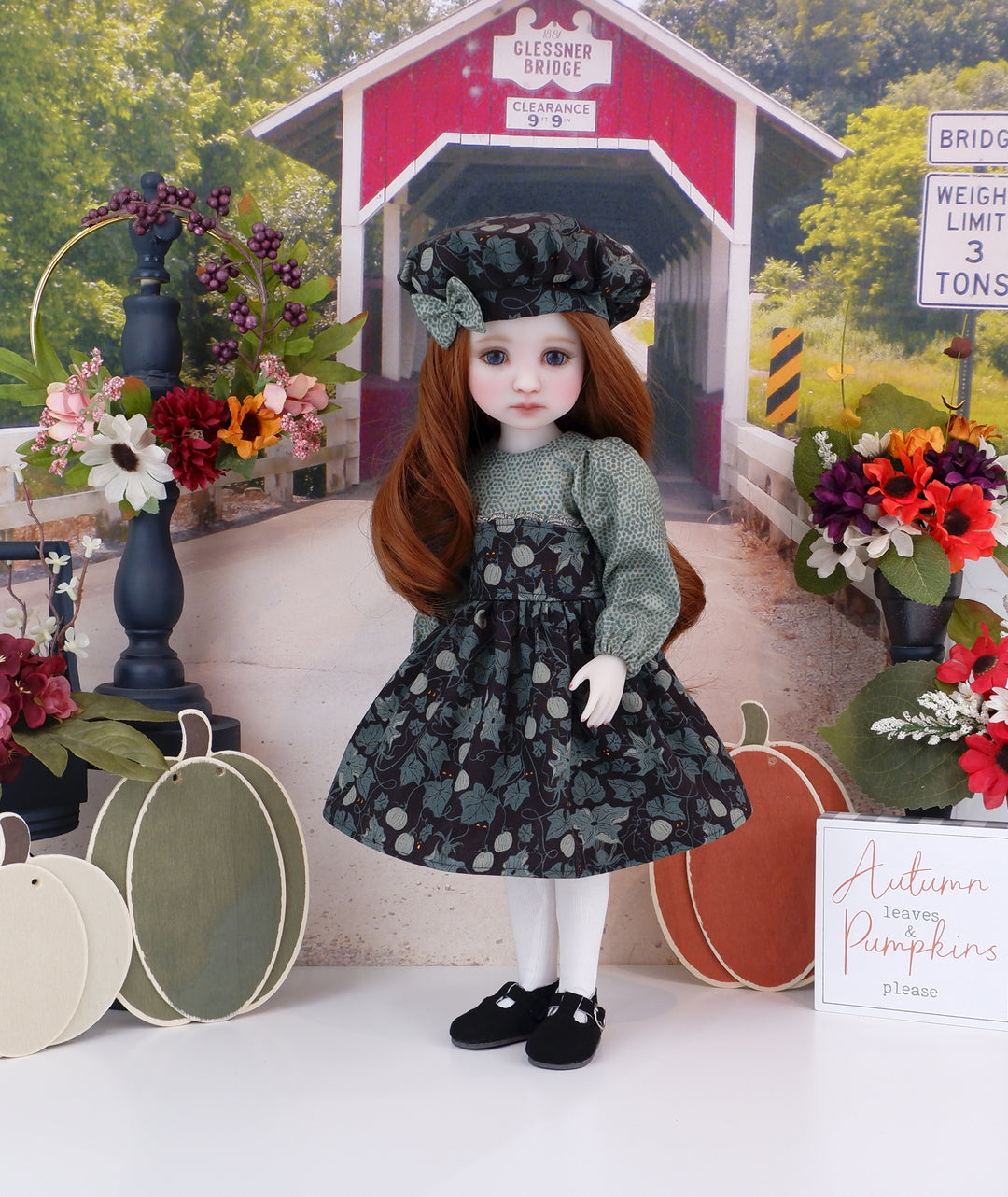 Pumpkin Shadows - dress with shoes for Ruby Red Fashion Friends doll