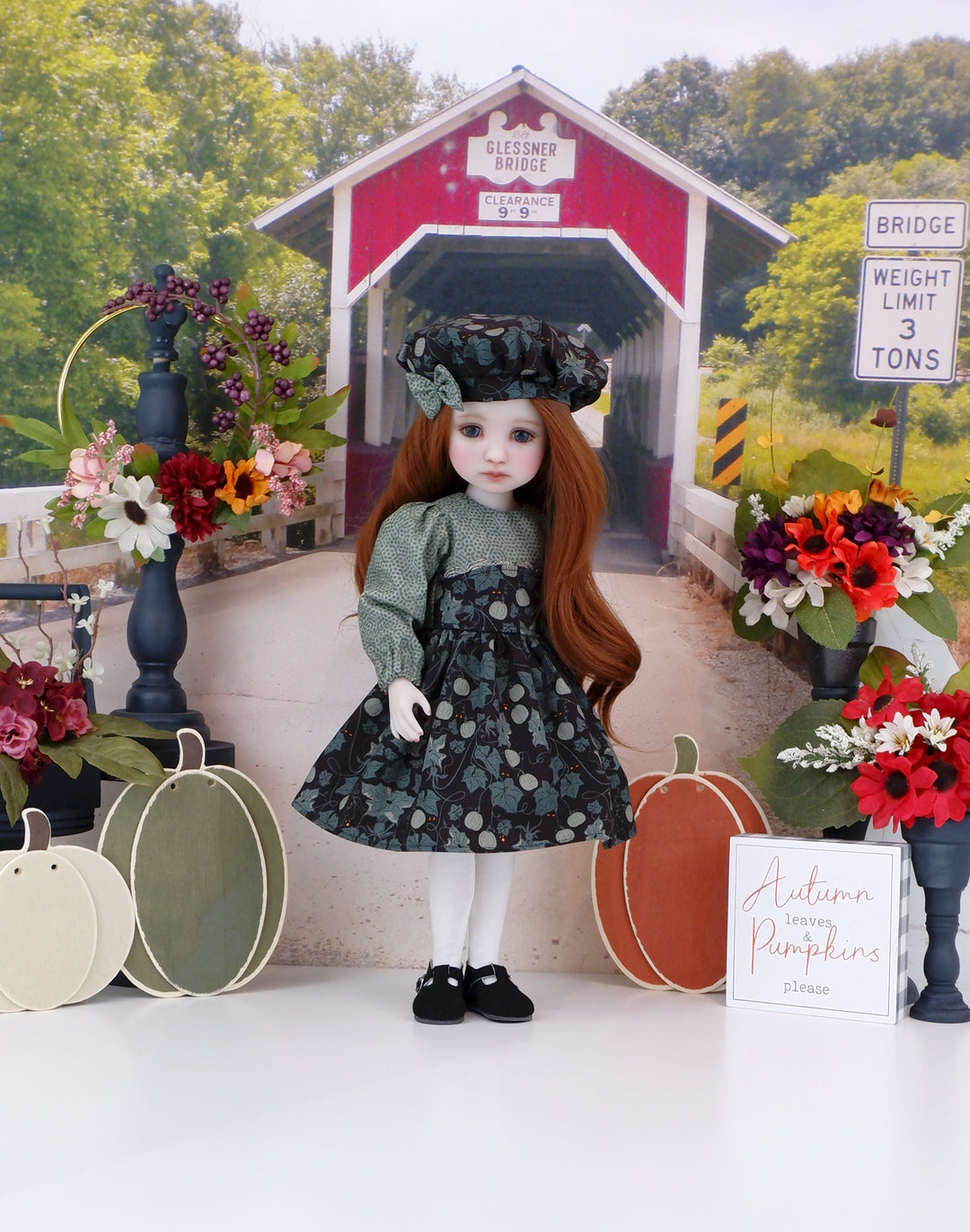 Pumpkin Shadows - dress with shoes for Ruby Red Fashion Friends doll