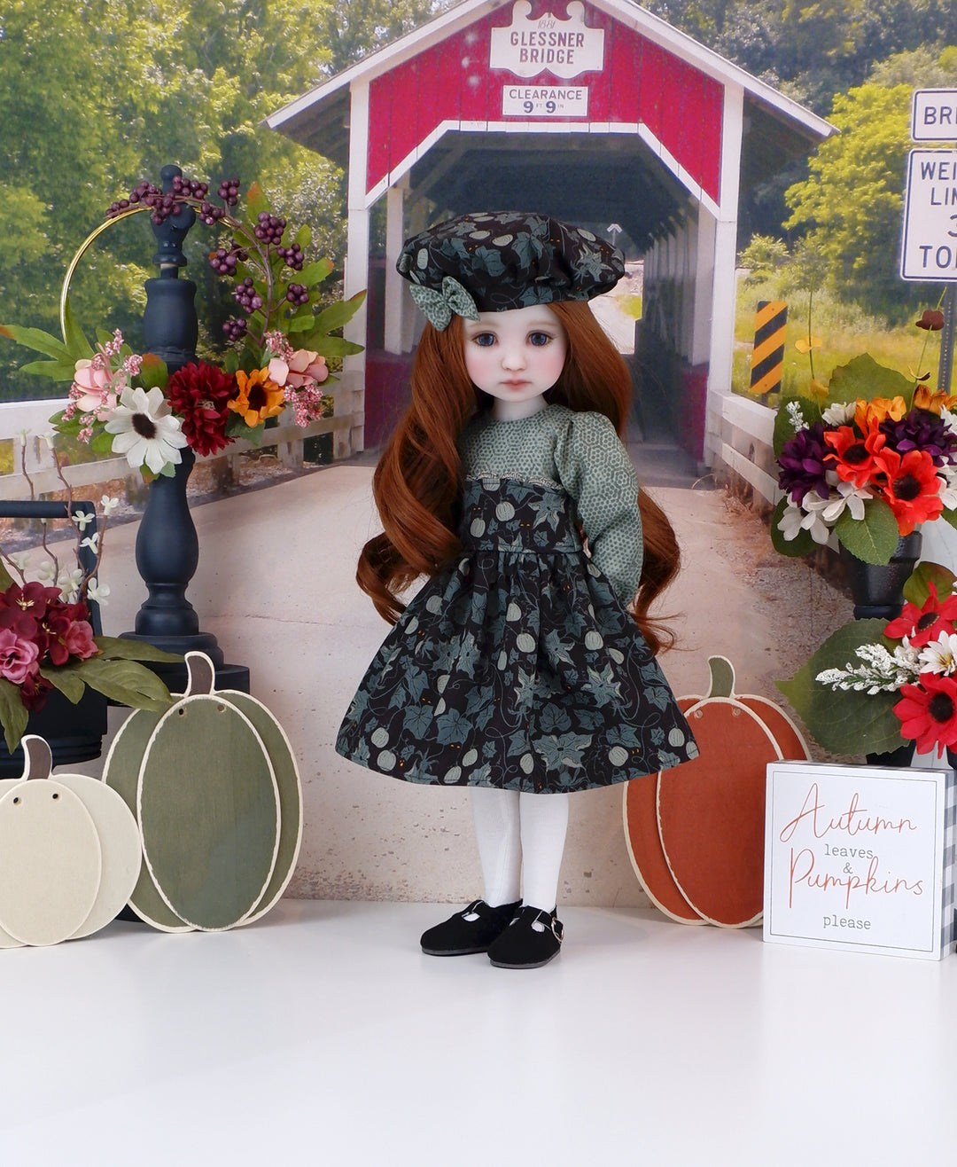 Pumpkin Shadows - dress with shoes for Ruby Red Fashion Friends doll