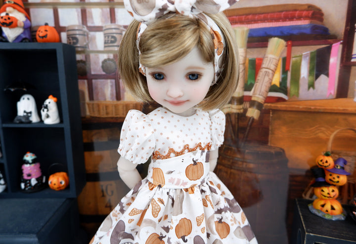 Pumpkins & Cauldrons - dress with shoes for Ruby Red Fashion Friends doll