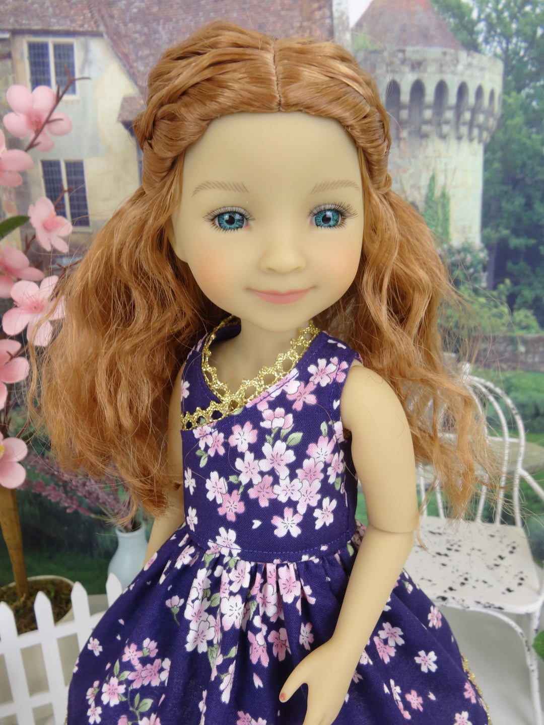 Purple Cherry Blossom - dress and shoes for Ruby Red Fashion Friends doll