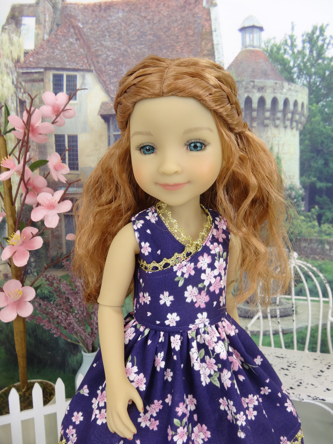 Purple Cherry Blossom - dress and shoes for Ruby Red Fashion Friends doll