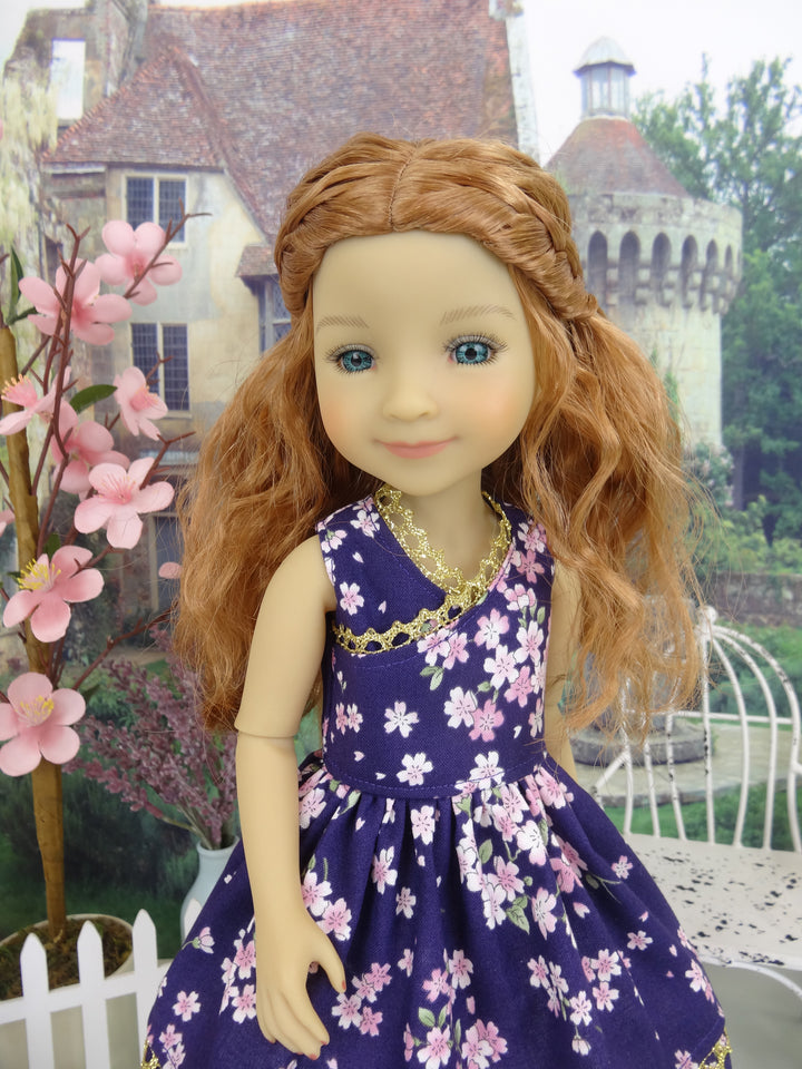 Purple Cherry Blossom - dress and shoes for Ruby Red Fashion Friends doll