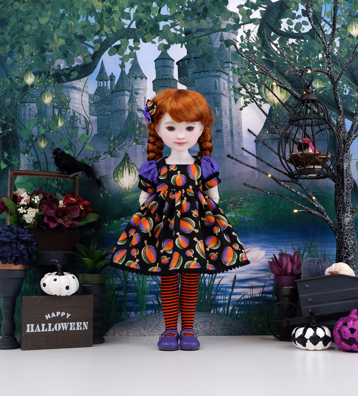 Quilted Pumpkins - dress and shoes for Ruby Red Fashion Friends doll