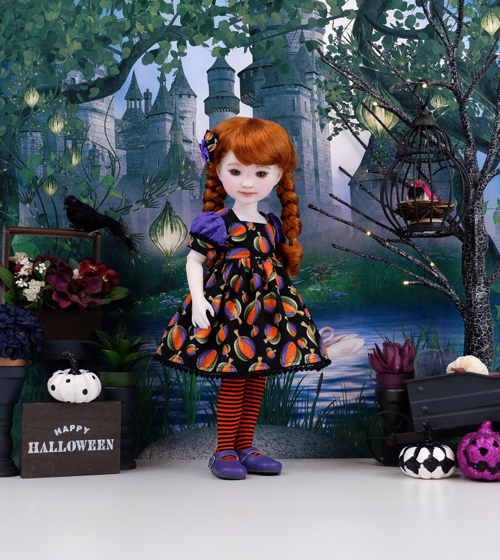 Quilted Pumpkins - dress and shoes for Ruby Red Fashion Friends doll