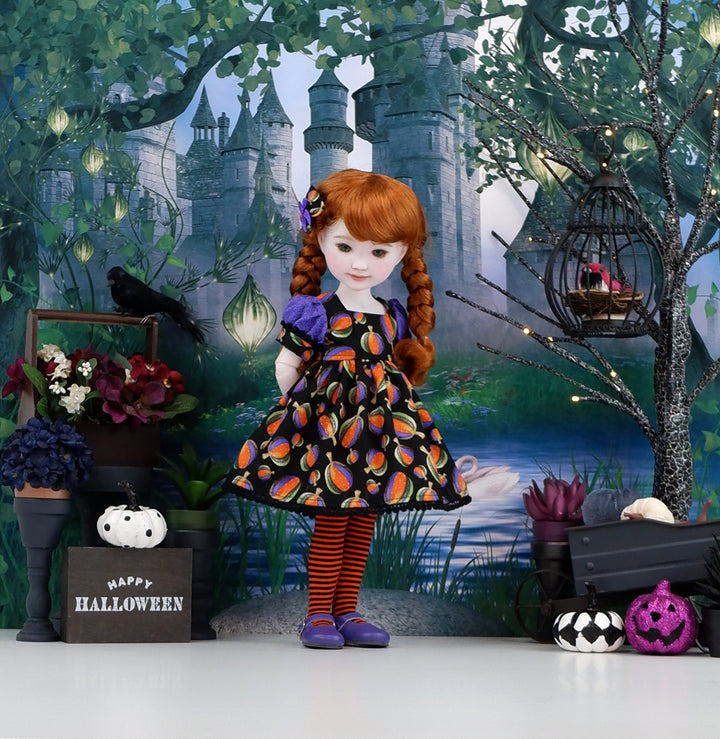 Quilted Pumpkins - dress and shoes for Ruby Red Fashion Friends doll