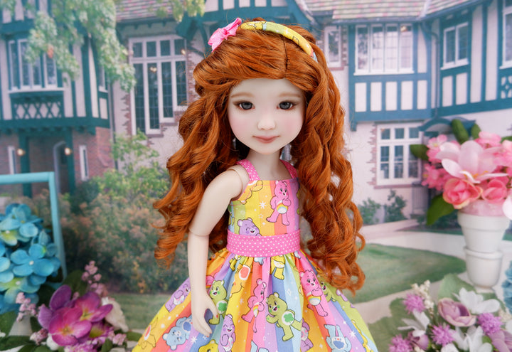 Rainbow Care Bear - dress and shoes for Ruby Red Fashion Friends doll