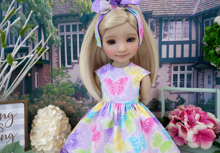 Rainbow of Butterflies - dress with boots for Ruby Red Fashion Friends doll
