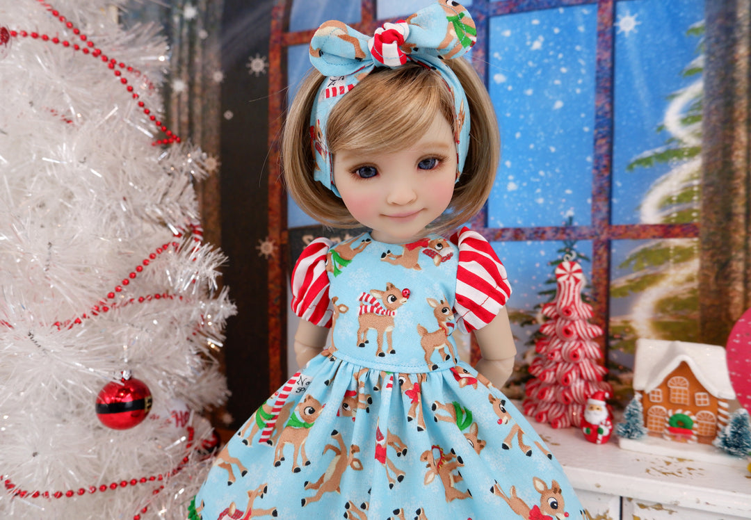 Red Nosed Reindeer - dress and shoes for Ruby Red Fashion Friends doll