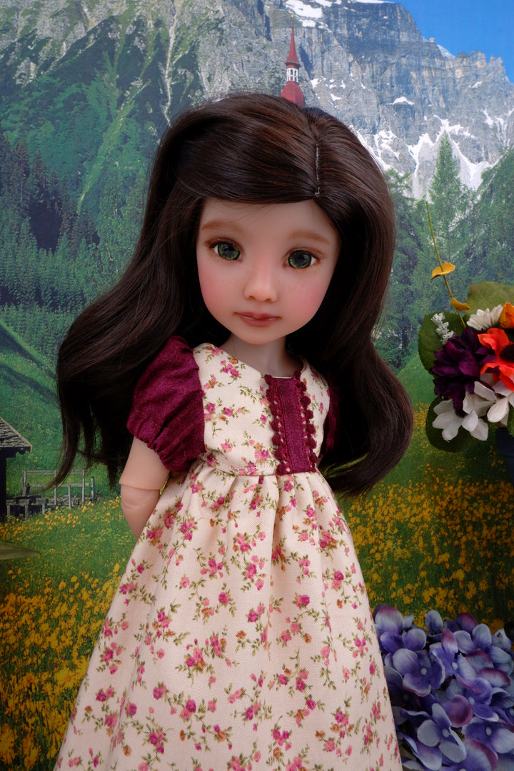 Regency Autumn - dress & shawl with boots for Ruby Red Fashion Friends doll