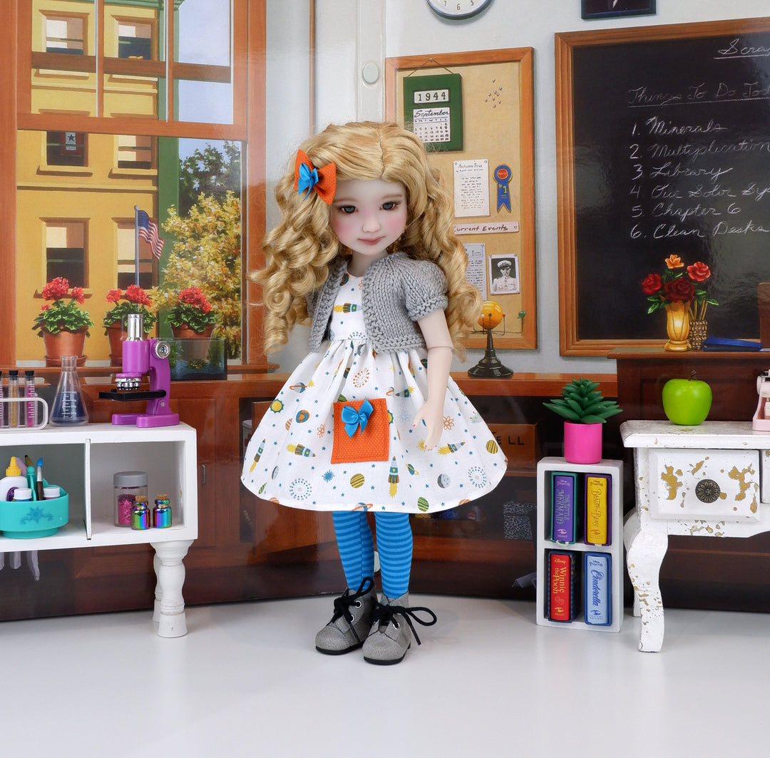 Rocket Science - dress with sweater & boots for Ruby Red Fashion Friends doll