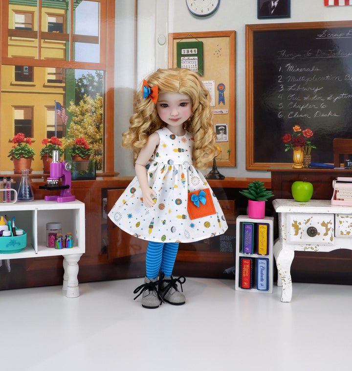 Rocket Science - dress with sweater & boots for Ruby Red Fashion Friends doll