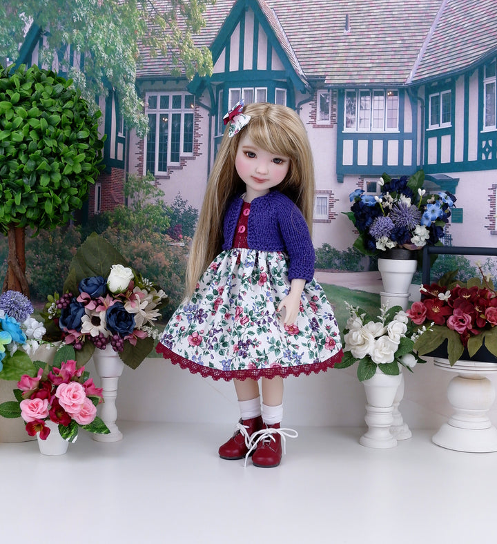 Rose Brambles - dress and sweater with boots for Ruby Red Fashion Friends doll