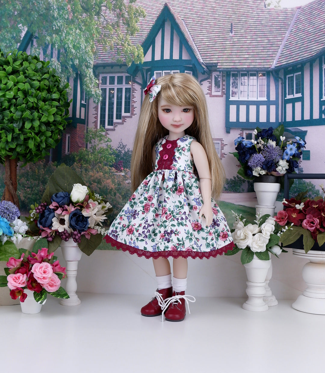 Rose Brambles - dress and sweater with boots for Ruby Red Fashion Friends doll