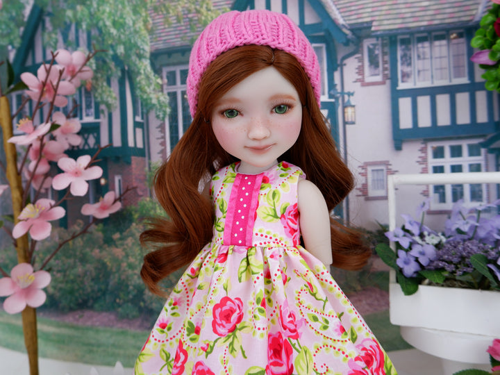Rose Paisley - dress and hat with boots for Ruby Red Fashion Friends doll