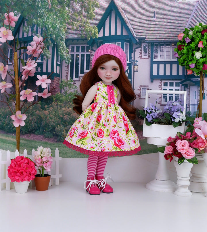 Rose Paisley - dress and hat with boots for Ruby Red Fashion Friends doll