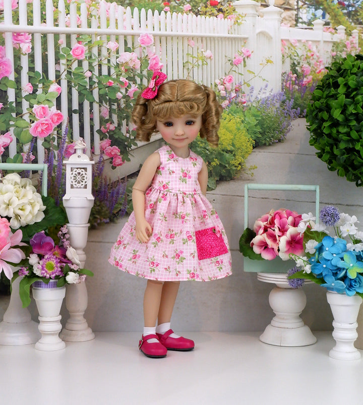 Rose Plaid - dress with shoes for Ruby Red Fashion Friends doll