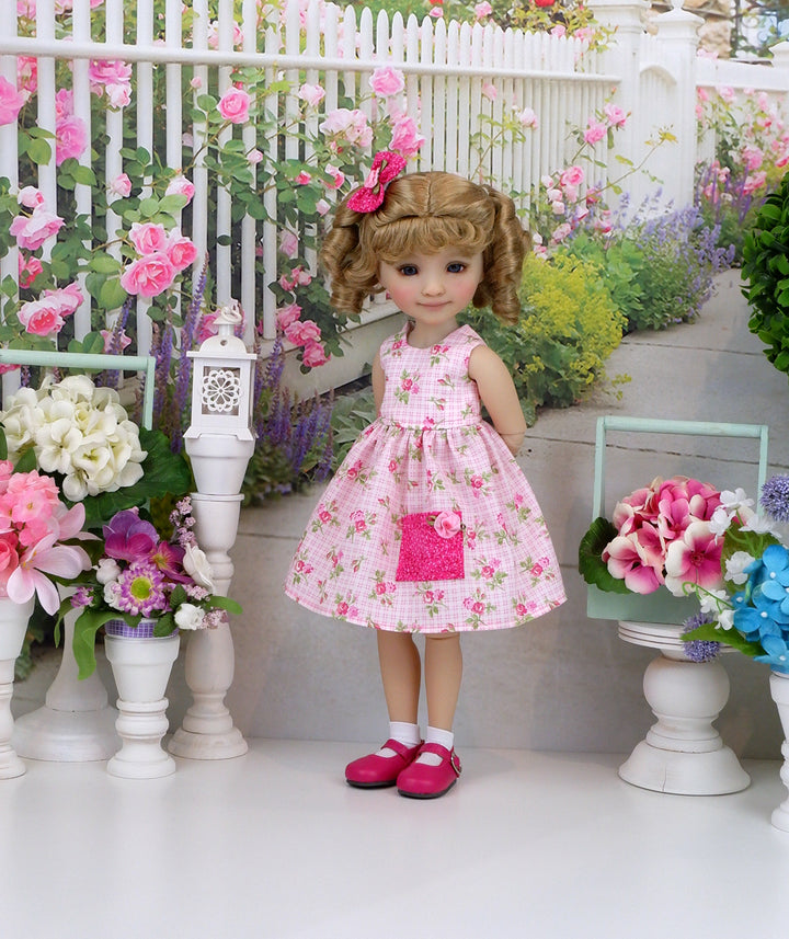 Rose Plaid - dress with shoes for Ruby Red Fashion Friends doll