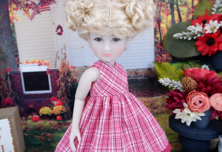 Rouge Plaid - dress and boots for Ruby Red Siblies doll
