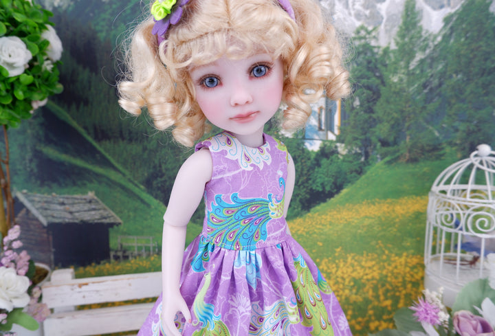 Royal Peacock - dress with sandals for Ruby Red Fashion Friends doll