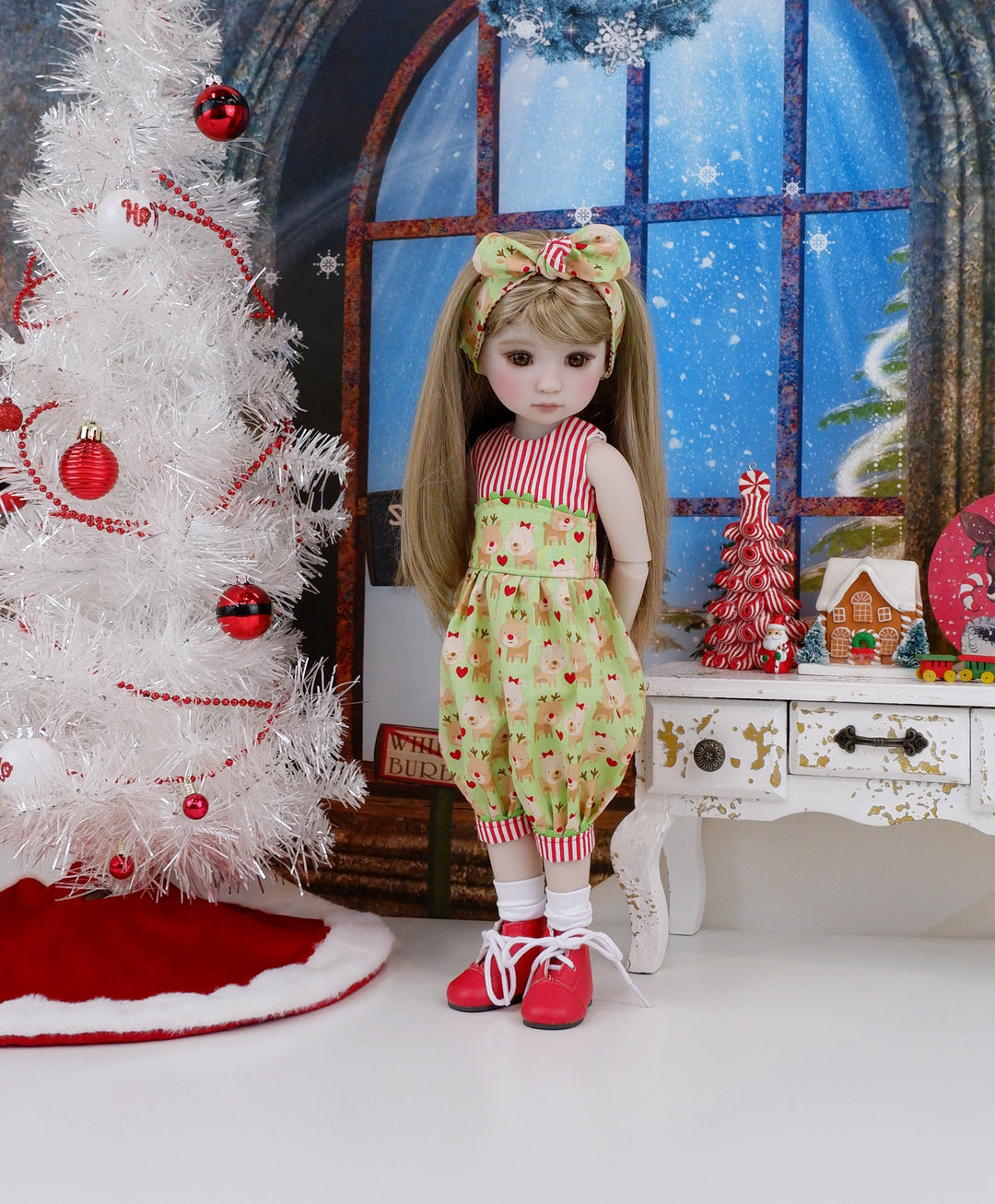 Rudolph + Clarice - romper with boots for Ruby Red Fashion Friends doll
