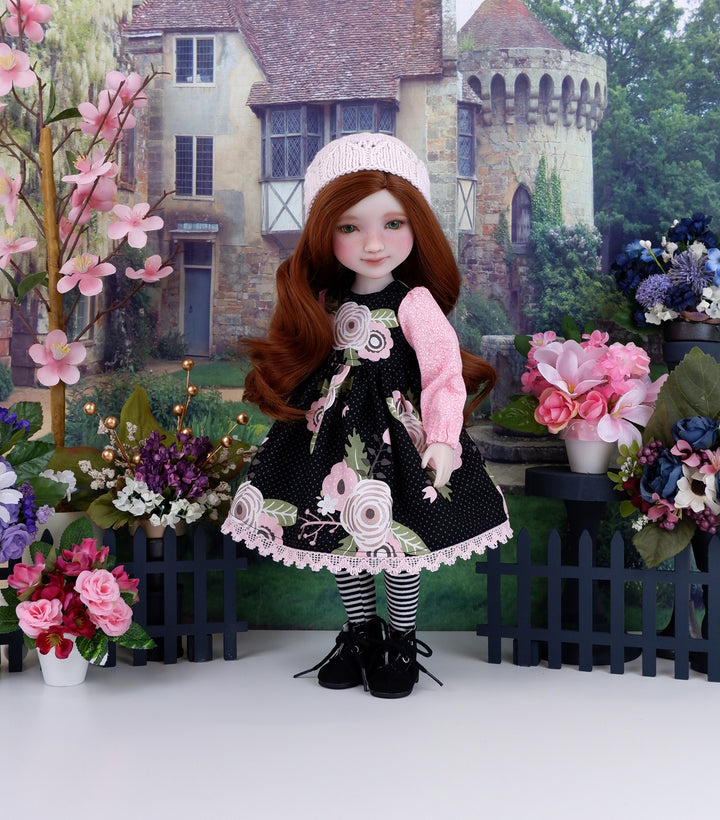Rural Rose - dress ensemble with boots for Ruby Red Fashion Friends doll
