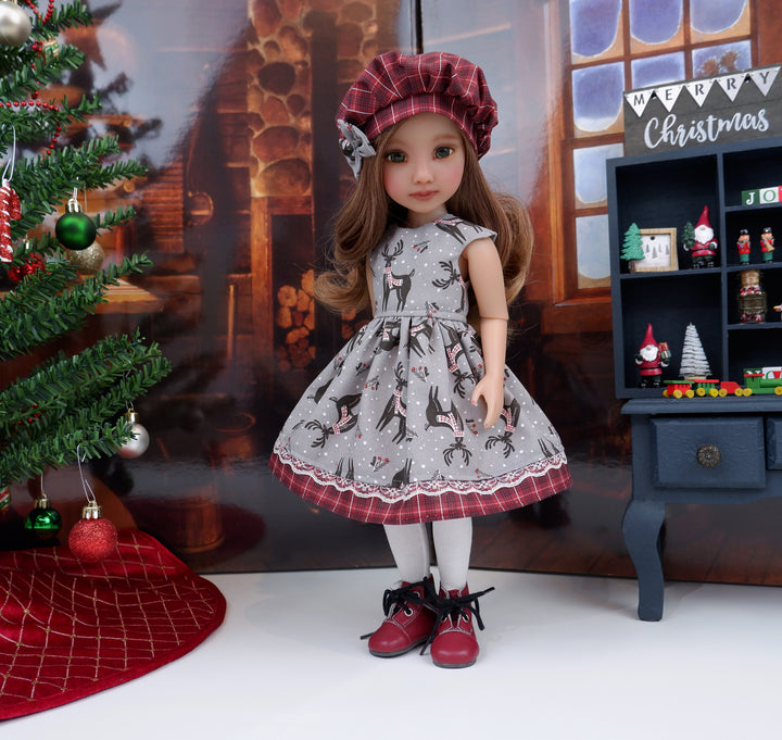 Rustic Reindeer - dress with boots for Ruby Red Fashion Friends doll