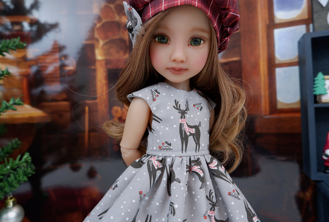 Rustic Reindeer - dress with boots for Ruby Red Fashion Friends doll