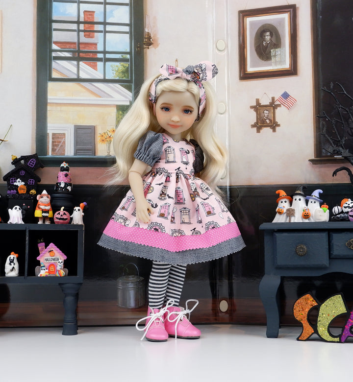 Salem Schoolhouse - dress with boots for Ruby Red Fashion Friends doll