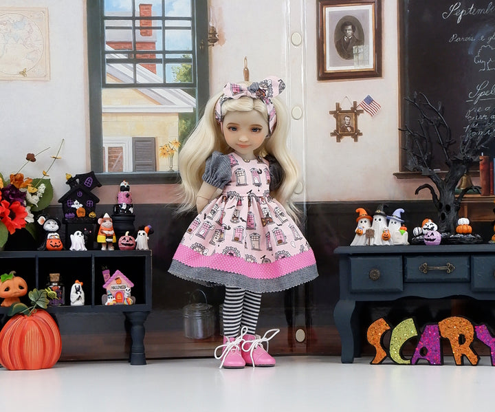 Salem Schoolhouse - dress with boots for Ruby Red Fashion Friends doll