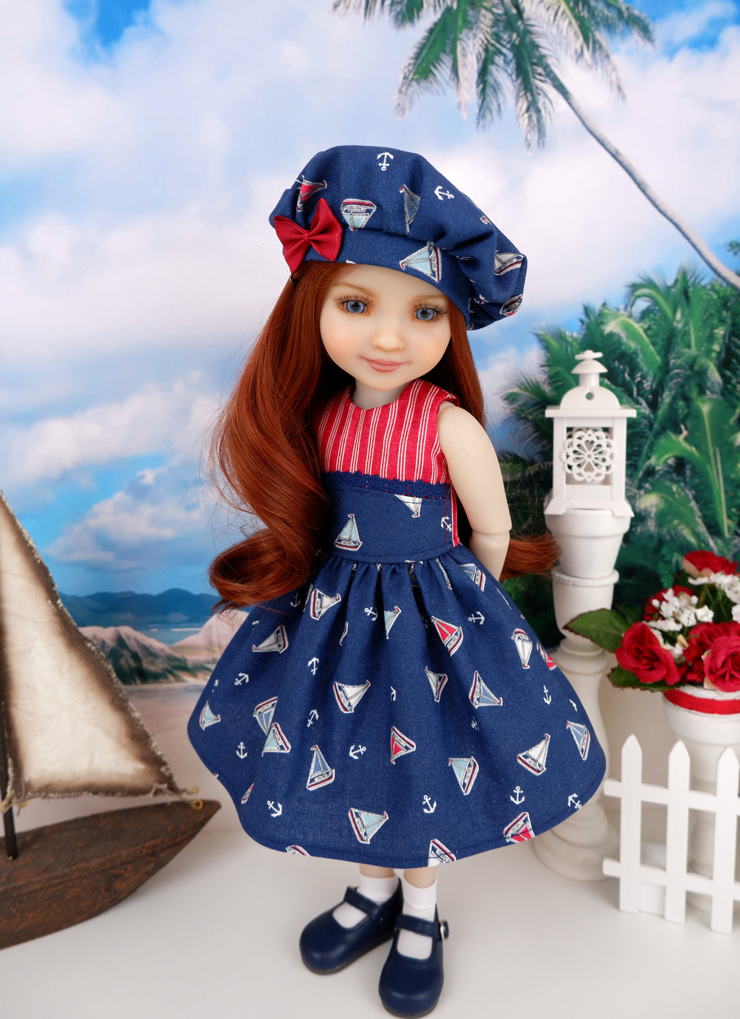 Saylor - custom nautical theme Ruby Red Fashion Friend doll & wardrobe