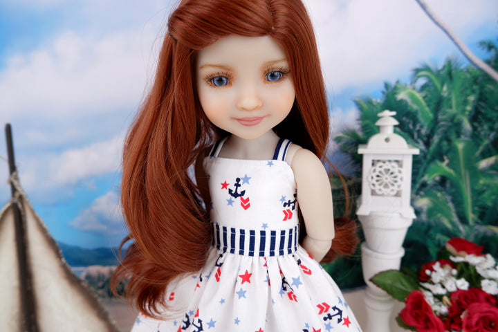 Saylor - custom nautical theme Ruby Red Fashion Friend doll & wardrobe