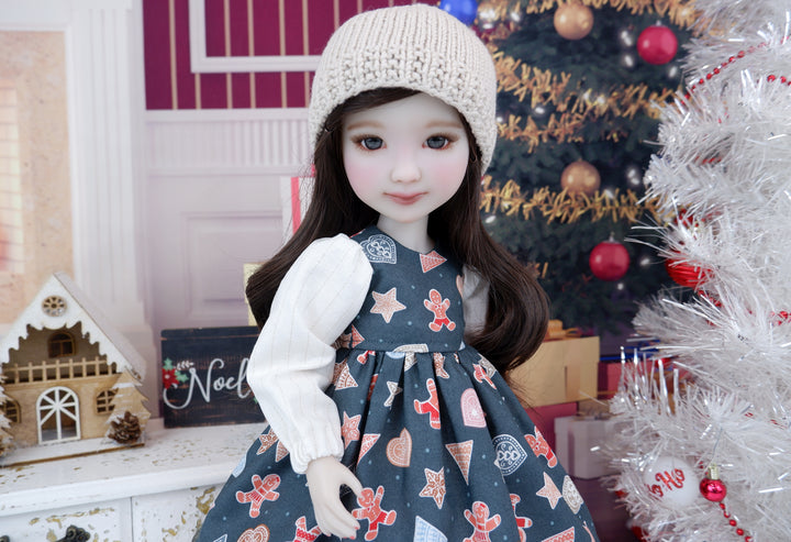 Scandinavian Cookies - dress ensemble with boots for Ruby Red Fashion Friends doll